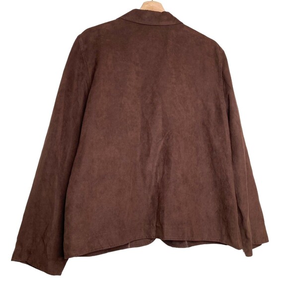 Sandro Womens XL Brown Velvet Blazer Lightweight Jacket Pockets - Picture 2 of 8